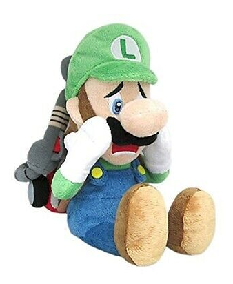 Super Mario Plush: Luigis Mansion Scared Luigi with Strobulb